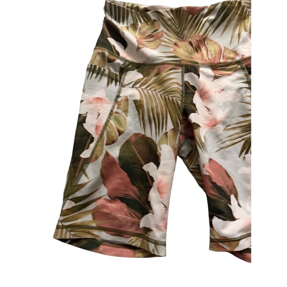OLD NAVY Active Powersoft Floral Tropical Bike Shorts Size Small - Picture 6 of 8